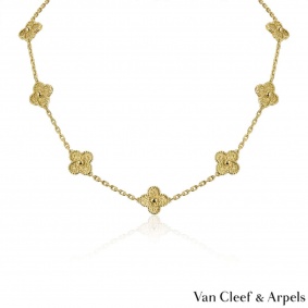 Van Cleef & Arpels Yellow Gold Vintage Alhambra Necklace VCARO1ID00